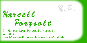 marcell porzsolt business card
